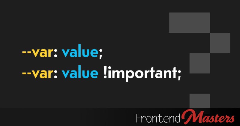 !important and CSS Custom Properties