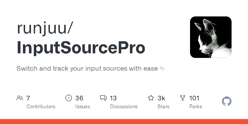 GitHub - runjuu/InputSourcePro: Switch and track your input sources with ease ✨