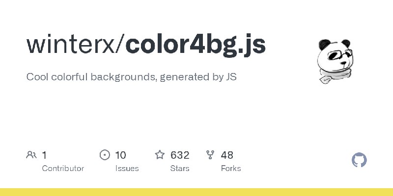 GitHub - winterx/color4bg.js: Cool colorful backgrounds, generated by JS