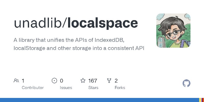 GitHub - unadlib/localspace: A library that unifies the APIs of IndexedDB, localStorage and other storage into a consistent API