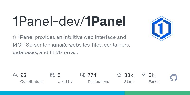 GitHub - 1Panel-dev/1Panel: 🔥 1Panel provides an intuitive web interface and MCP Server to manage websites, files, containers,…