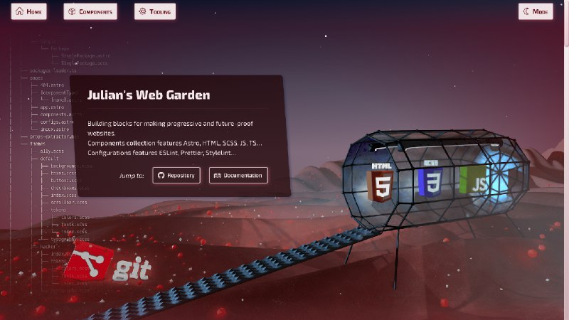 Julian's Web Garden | Building blocks for making progressive and future-proof websites.Components collection features Astro, HTML…