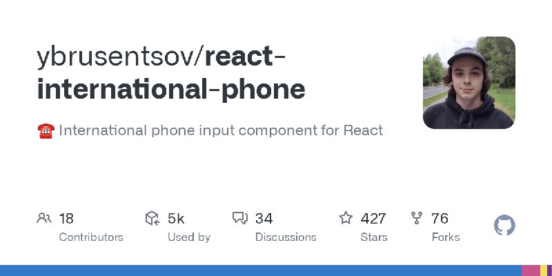 GitHub - ybrusentsov/react-international-phone: ☎️ International phone input component for React