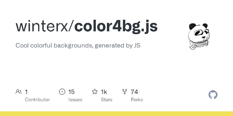 GitHub - winterx/color4bg.js: Cool colorful backgrounds, generated by JS