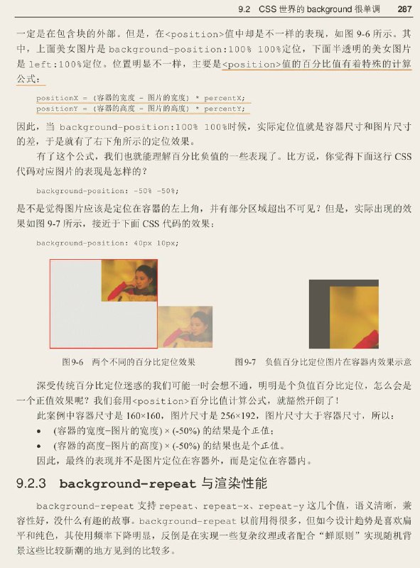 #书摘 #css #前端《CSS 世界》与众不同的background-position百分比计算方式 1. CSS中有一类属性值被称作 <position> 值，表示一种CSS数据类型、二维坐标空间，用于设置相对盒子的坐标