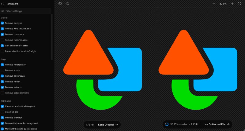 #svg #tools #在线工具SVG Studio，又一款基于浏览器的 SVG 处理工具，集成了优化、调试及修复渲染问题等多种功能好用的