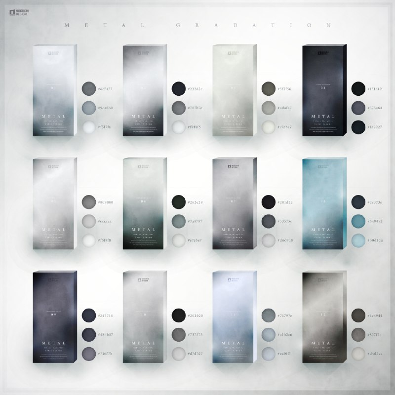 #配色 #color #设计配色仙人金属渐变研究