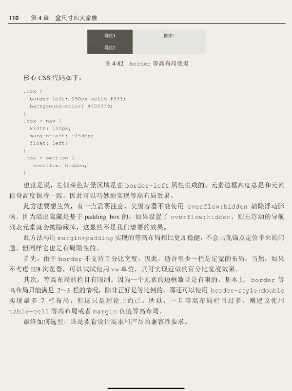 #书摘 #css #前端《CSS 世界》关于border的奇妙小知识1. border-color 有一个很重要也很实用的特性，就是“border-color 默认颜色就是color色值”