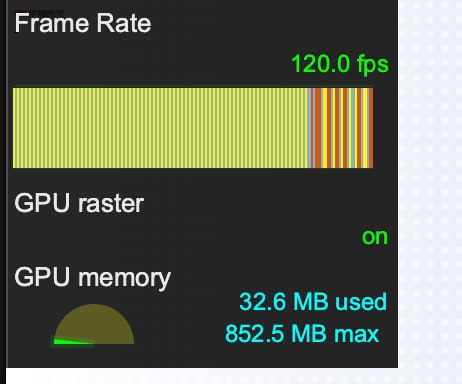 #碎碎念 #前端 #调试 #webgl #性能优化 今天才发现 Chrome Dev Tools 这里也能打开 FPS 计量器看，分享一哈（之前都是用 Three 的 Perf 组件，知道 Dev Tools 应该有但是没试过推荐博文：Quick Tip — Using The Chrome DevTools FPS meter#碎碎念 #前端 #调试 #webgl #性能优化 今天才发现 Chrome Dev Tools 这里也能打开 FPS 计量器看，分享一哈（之前都是用 Three 的 Perf 组件，知道 Dev Tools 应该有但是没试过推荐博文：Quick Tip — Using The Chrome DevTools FPS meter