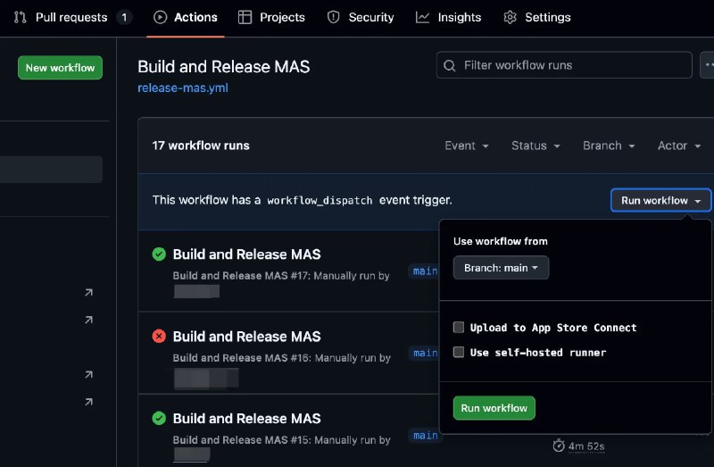 #博客更新 #碎碎念 最近把我们的 Electron 应用配置上了 Mac 端的 TestFlight，用 GitHub Actions 实现自动化构建和上传