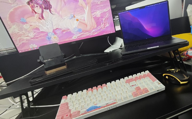 #碎碎念 #新装备办公室装备喜+1升降桌很沉 很稳 很舒服