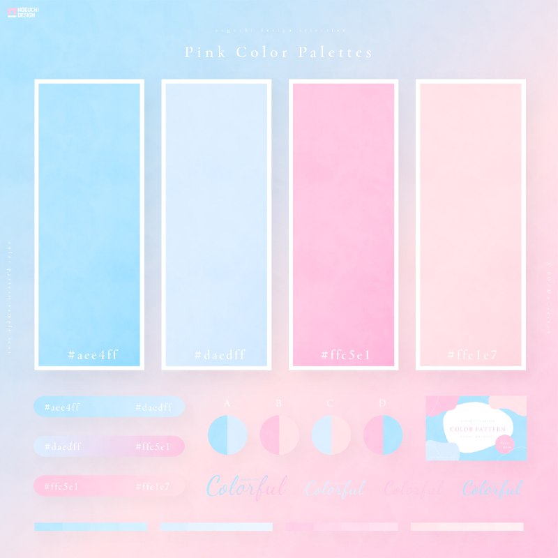 #配色 #设计 #渐变 配色仙人最近的配色我都好喜欢啊甜美淡蓝→粉色渐变配色方案