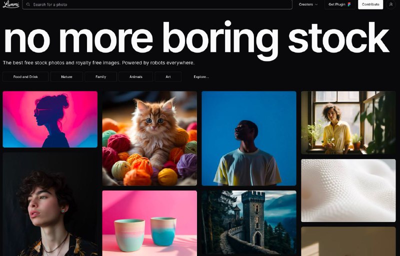 #资源推荐 #tools #设计 #AILummi | AI 人工智能生成图库，完全免费可商用！网站地址 🔗 