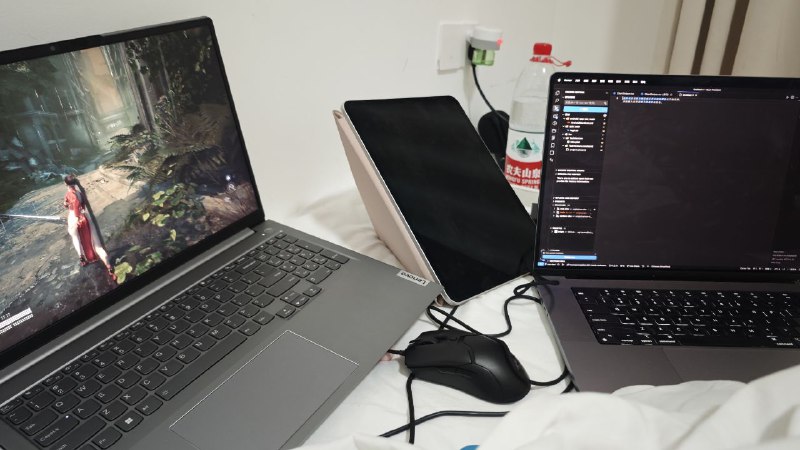 #碎碎念 怎么有人出门带两个笔记本.webp 怎么还一边剑星一边写代码（bushi）
