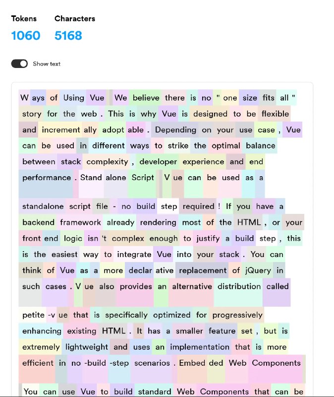 在推特上看到某人反驳别人说 “中文比英文更省 token” 的观点，这里反驳一下认为英文更省 token 的论调： 首先明确前提：1. 中文模型的英文能力，比英文模型的中文能力好（需要采用中文模型的 tokenizer ）2. 从中文翻译到英文，比英文翻译到中文更自然（需要使用中文母语书写，翻译成英文或用英文重写的文本源作为对找；如果是英译中，使用中文母语水平重写，也可以作为对比，但是更难找到合适的参照）3. 机器/AI翻译的结果，不能直接拿来比较（应该不用解释了）满足这三点的情况下，最自然的可以拿 deepseek 或者 antd 的文档（或vue? 不太确定是不是中文写的），使用 deepseek 的分词器，中文会持平或略低于英文