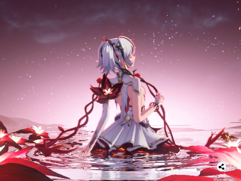 #碎碎念 我宣布鸣潮今晚是我的白月光本来为了椿回坑了，结果十连出奇迹，一下子就出了，我好爱她的动作设计，好喜欢，像是在跳舞，跳着跳着把架打完了，晚点直播鸣（tg这画质压的，xs）顺便一提鸣潮的自带拍照截图功能垃圾的不行（p5）这分辨率