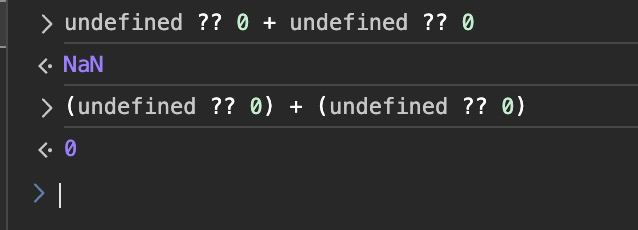 #前端 #小知识 #javascript 群萌新学弟刷题时遇到的的小问题牵引出的热知识：`??` 运算符（空值合并运算符）的优先级低于+运算符