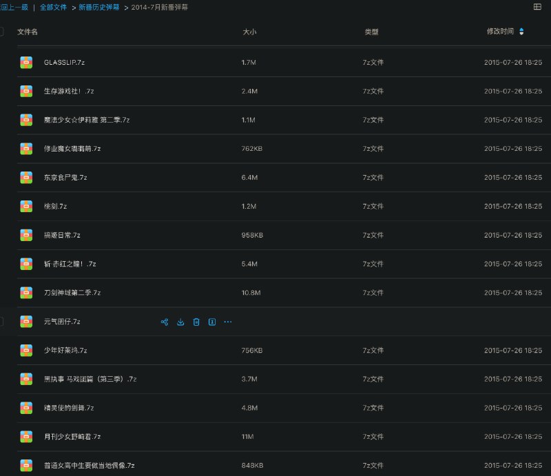 #碎碎念 #回忆杀 今天偶然想起百度网盘里还有一些以前的资源上去瞅了瞅，然后被回忆杀到了……一群老东西还有“新番历史弹幕”🤣这日期看得我觉得我都老了……好啊，很好啊，原来那个时候就有在用网盘下东西的吗，回忆快丢掉了都，那个时候才初中吧……当时用的还是老爸的网盘账号